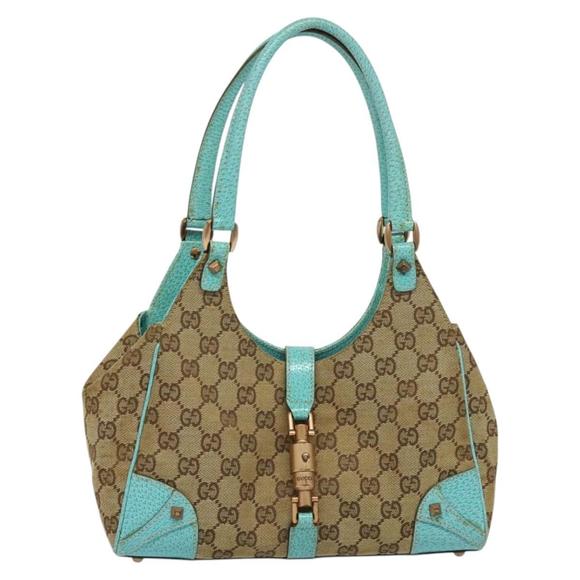 GUCCI GG Canvas New Jackie Shoulder Bag Beige Gold 124409 Auth EC820 - Picture 13 of 16
